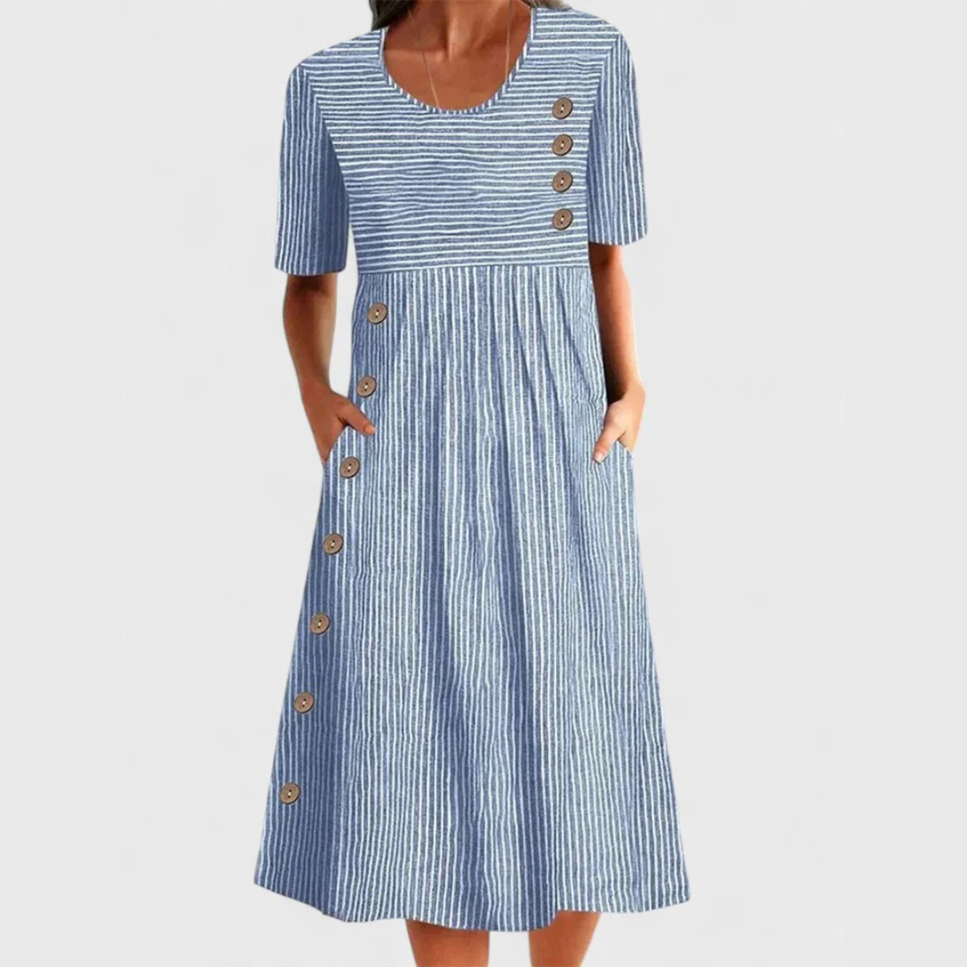 Tina™ Striped Midi Dress