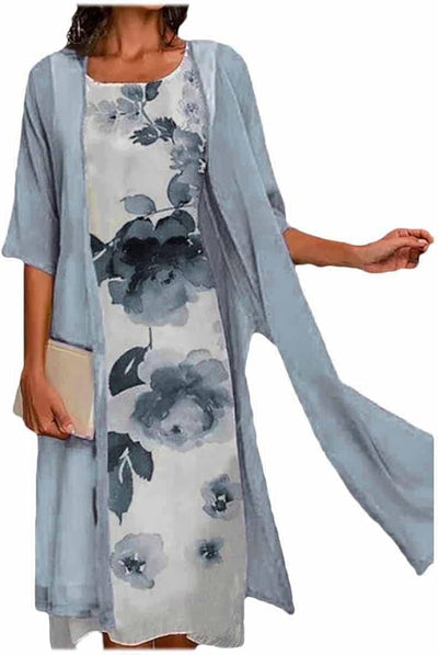 Aria™ - Elegant Dress With Cardigan