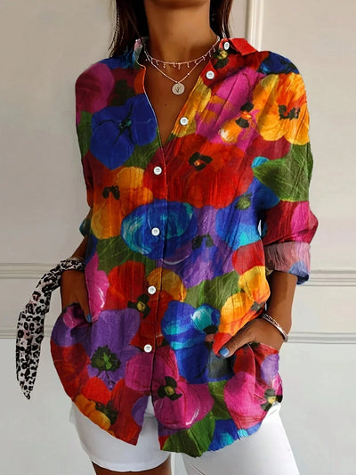 Liora | Colorful blouse with playful print