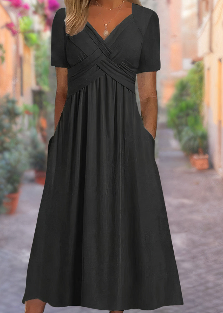 Aubrey™ - Comfortable V-Neck Dress