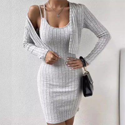 Victoria™ - Modern Bodycon Dress with Cardigan