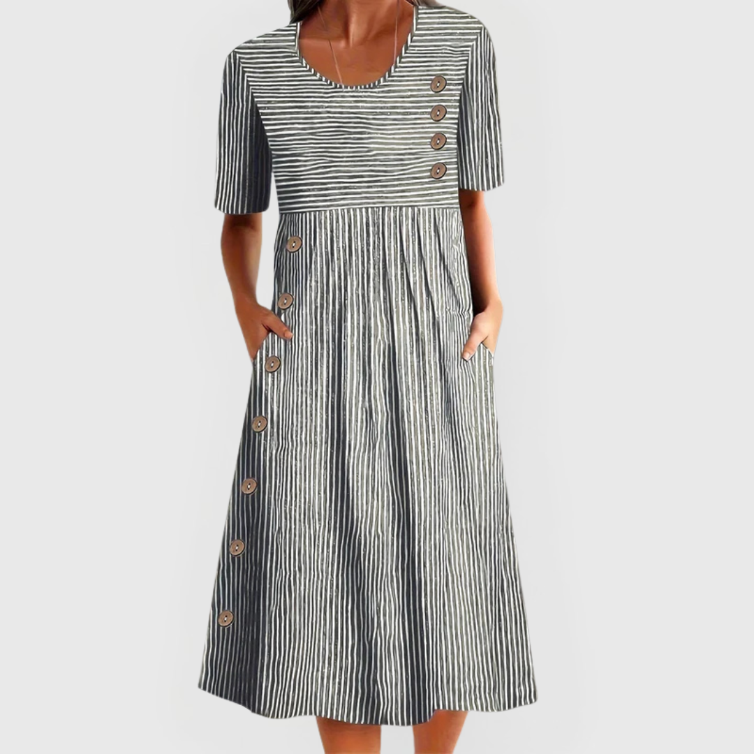 Tina™ Striped Midi Dress
